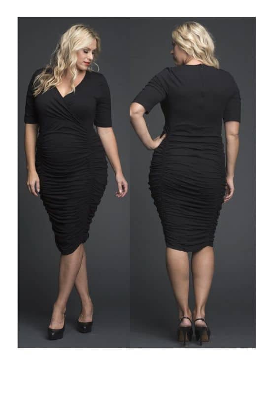 idées de tenues funéraires grande taille robe noire