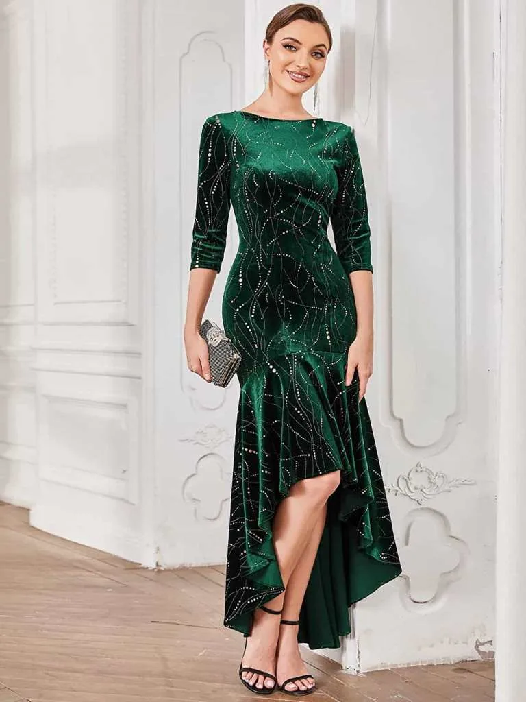 velvet dress winter engagement photoshoot