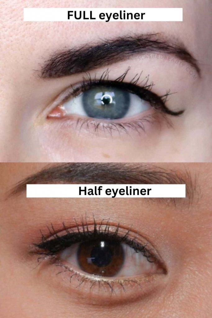 half eyeliner for innocent eyes