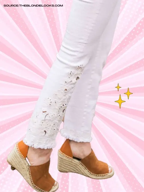 26 real-life eyelet pants outfits + oddly specific tips!❤️👇🏻