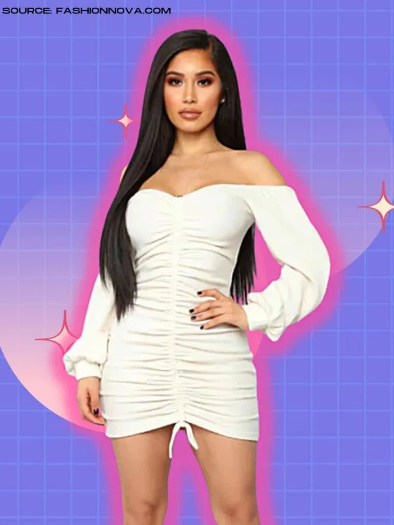 what to wear ruched dress