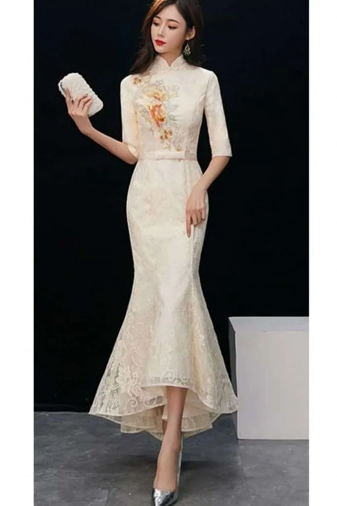 heels and qipao outfit ideas