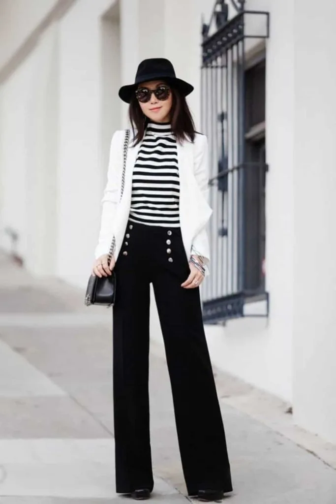 PAIR SAILOR PANTS WITH WHITE