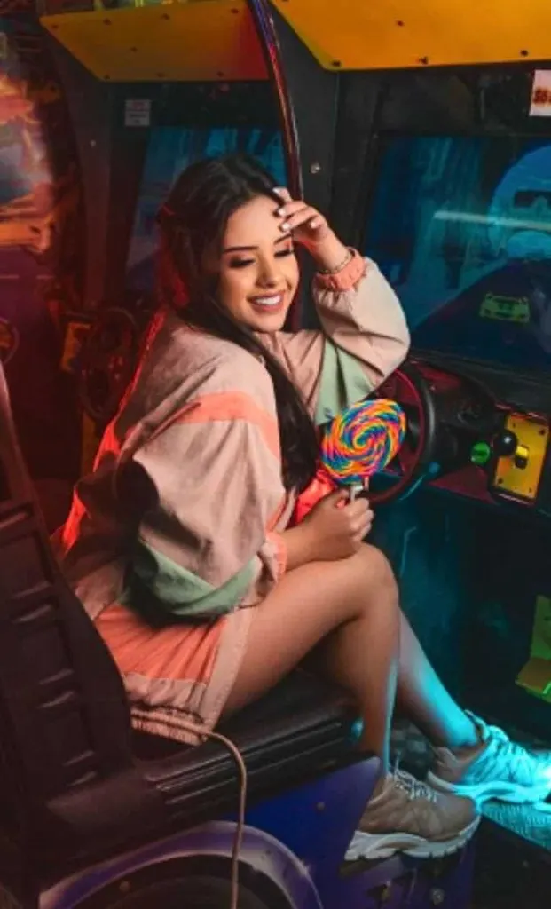 windbreaker arcade date outfit idea