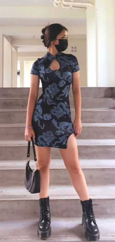 qipao boots outfit