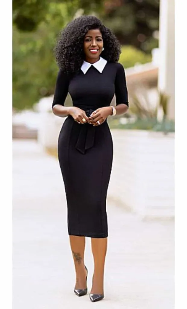 black pencil dress