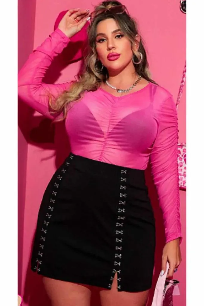 barbie sassy outfit sheer pink top