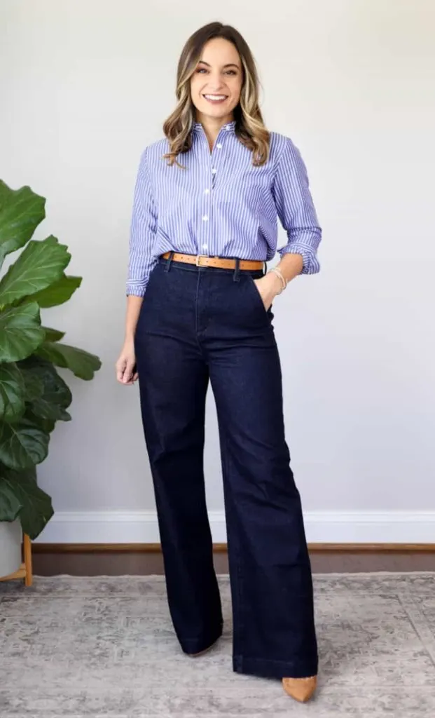 business casual jeans outfit