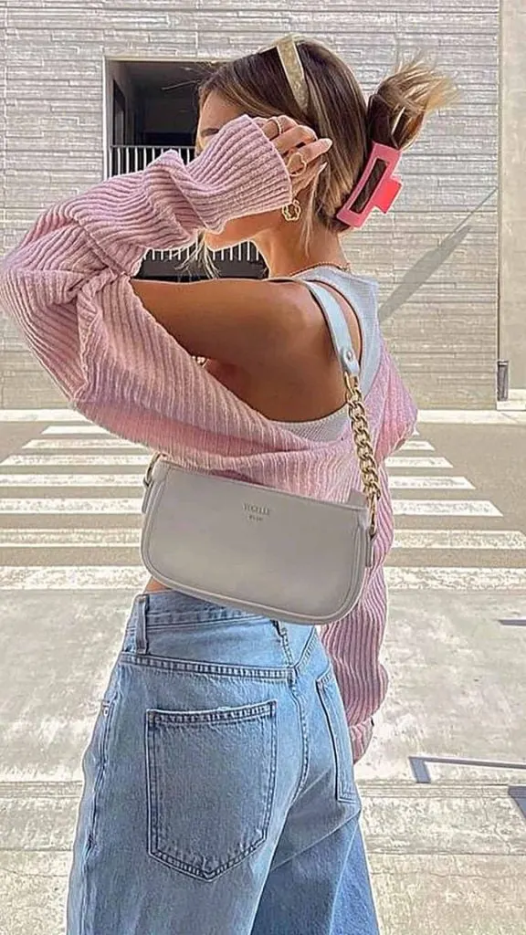 white handmade leather bag