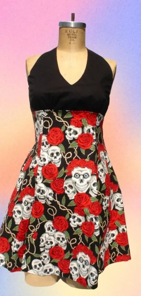 Vintage sugar skull dress