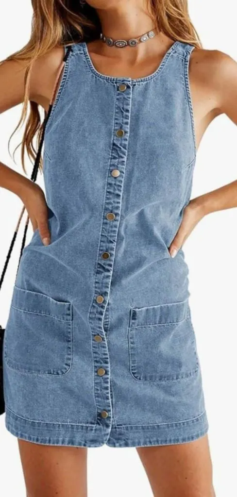DENIM pinafore dress
