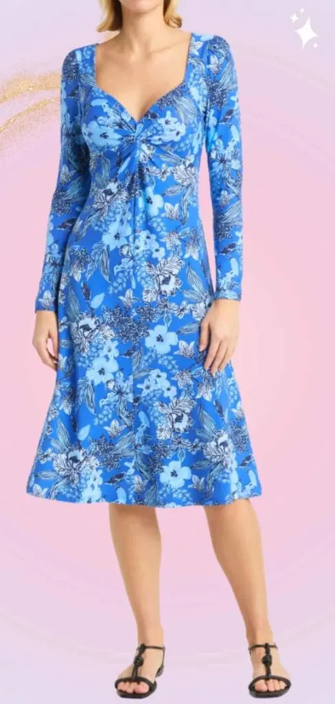 formal floral tropical dress