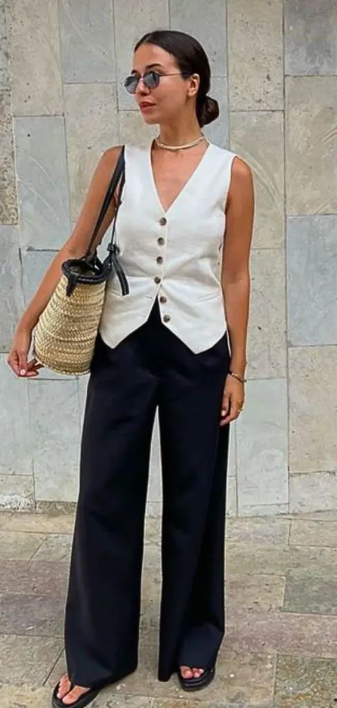 what to wear white vest