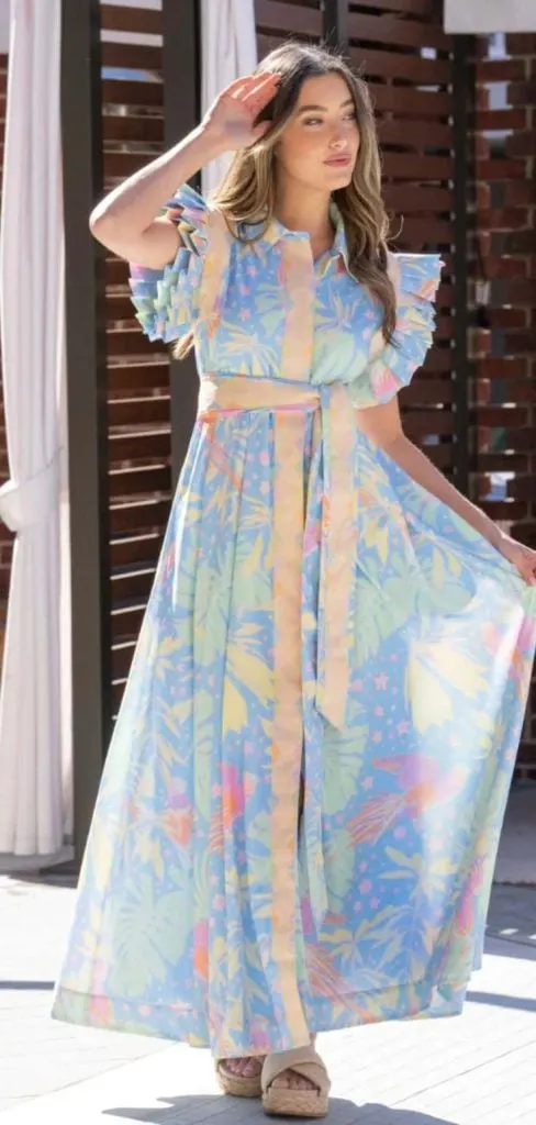 tropical dress for party