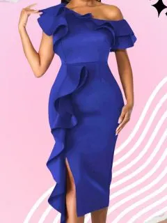 prom dress broad shoulder