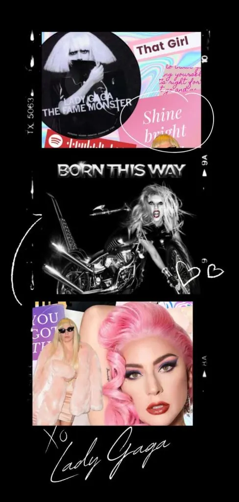 Lady Gaga black wallpaper