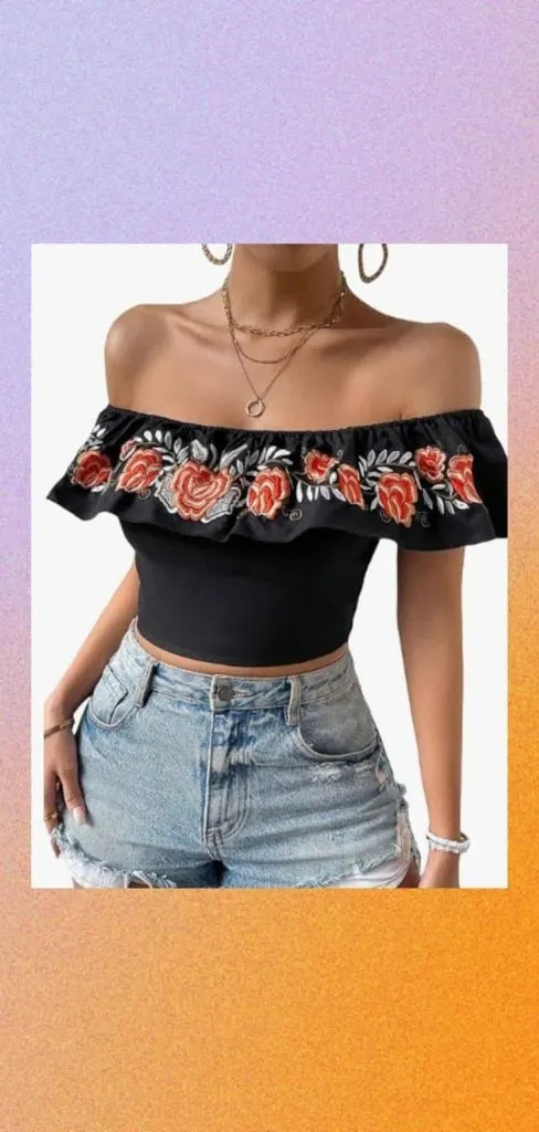 black embroidered top mexican surprise dance 