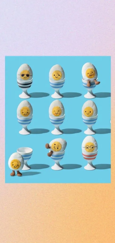 Jellycat egg wallpaper