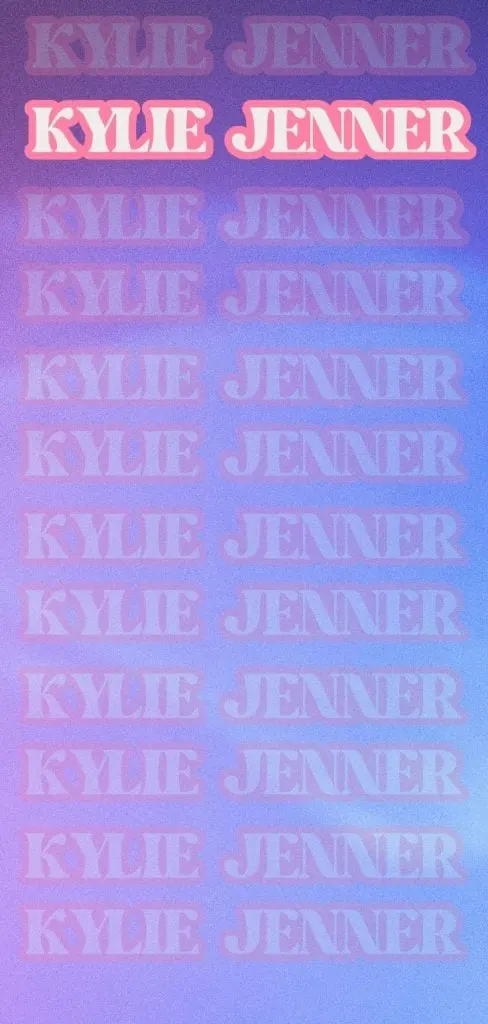 Kylie Jenner name wallpaper