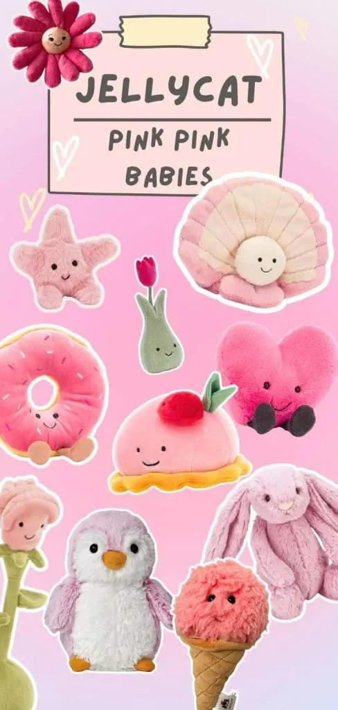 Pink Jellycat cute wallpaper