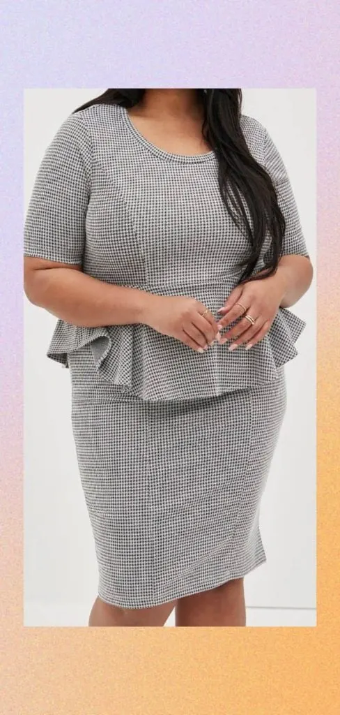 peplum dress plus size brunch 