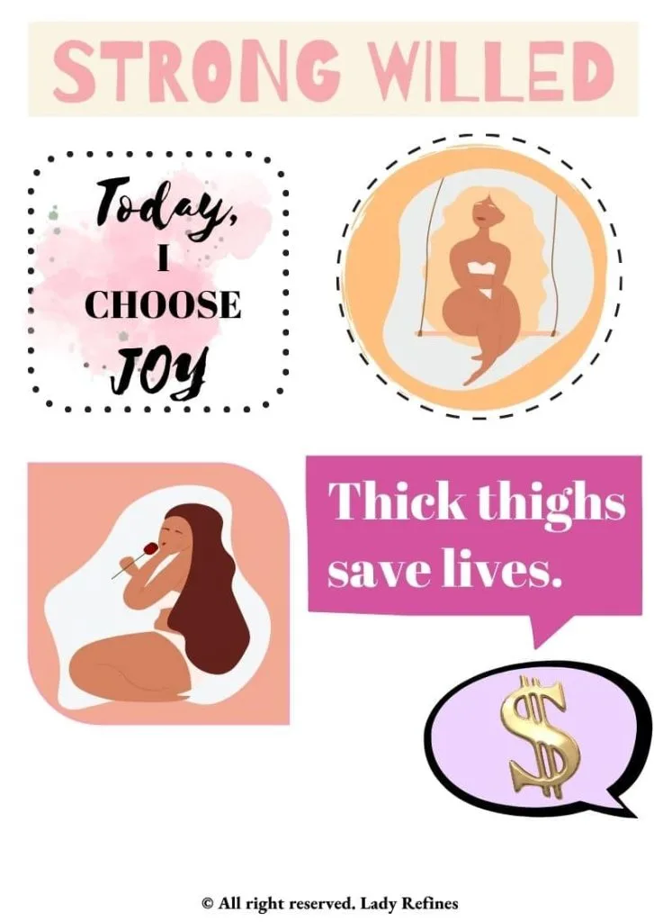 thick thighs save lives printable