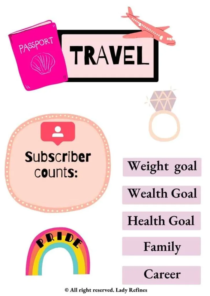 Plus size vision board printables free download