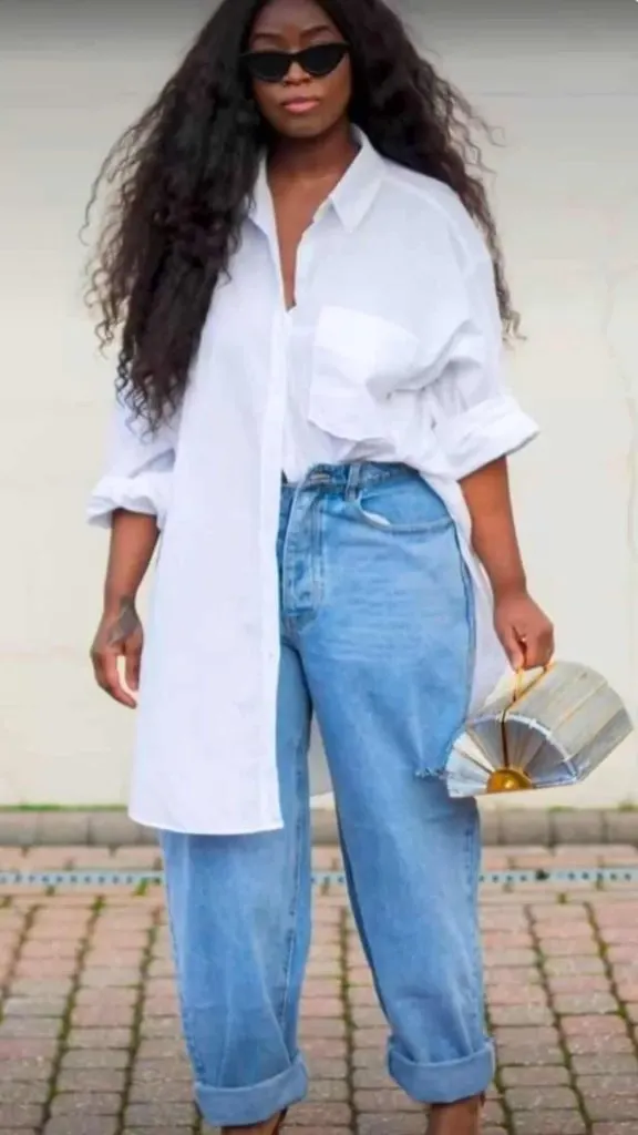oversized shirt outfit ideas black girl