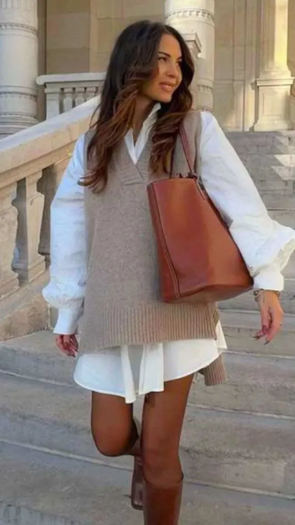 oversized shirt and vest