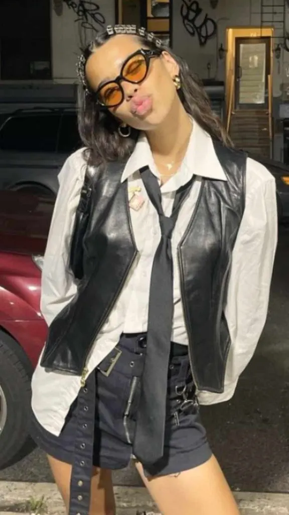 black vest outfit ideas