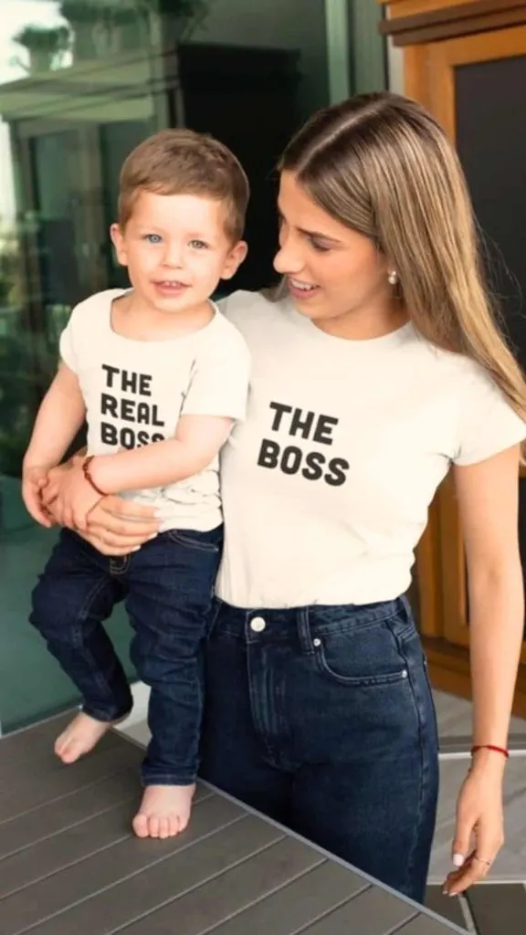 Mothing and son cute tee combo