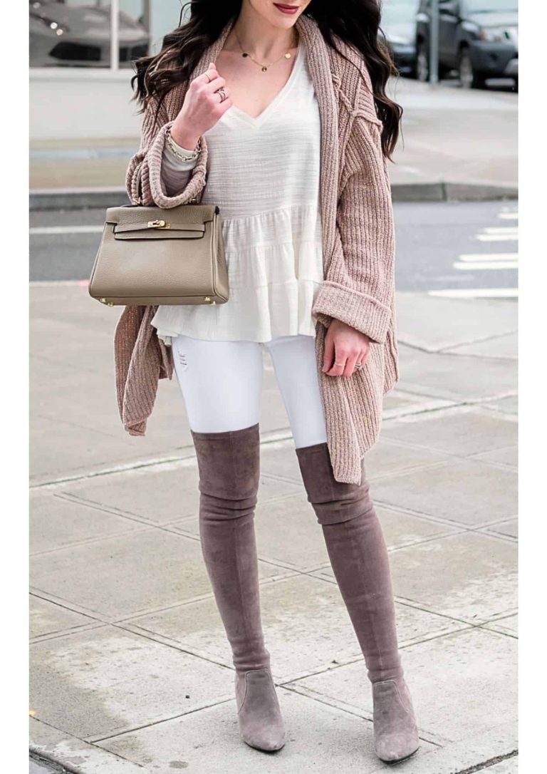20 over the knee boots outfit ideas + look taller tips!(˶ᵔ ᵕ ᵔ˶)↓