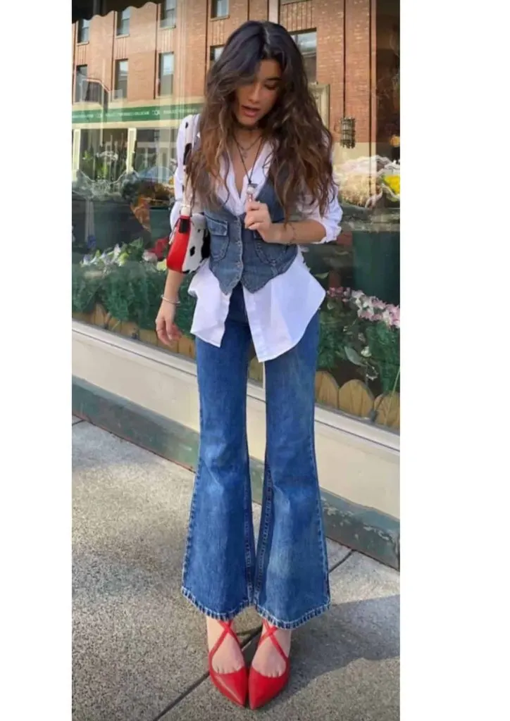 ways to wear white shirt and denim