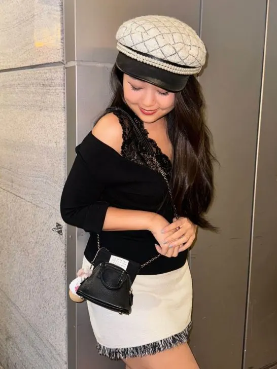 Failproof look! Black & white winter outfit for ladies