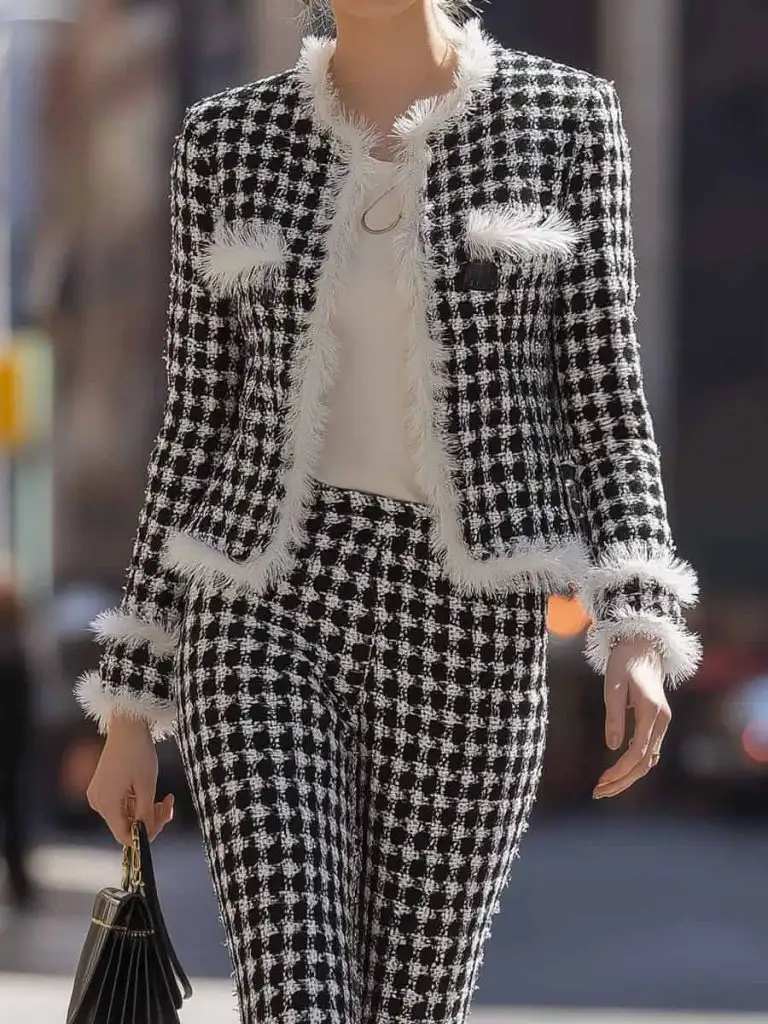 what to wear with houndstooth pants