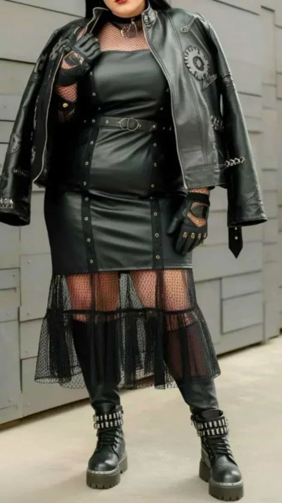 plus size goth outfit ideas