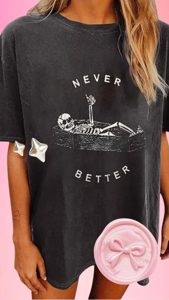 goth black tee outfits