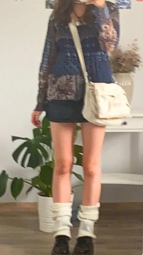 Canva messenger bag and leg warmers