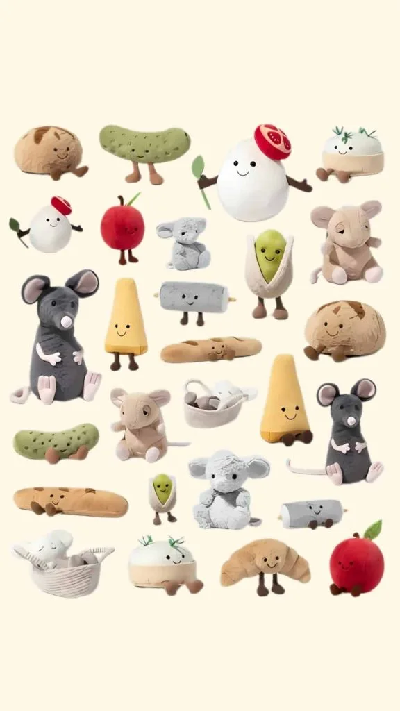 Jellycat white wallpaper collection