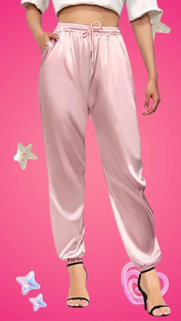 satin jogger
