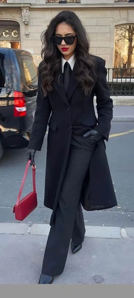 ALL BLACK mafia wife outfit mob wife