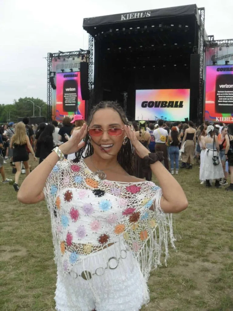 music festival  white shorts