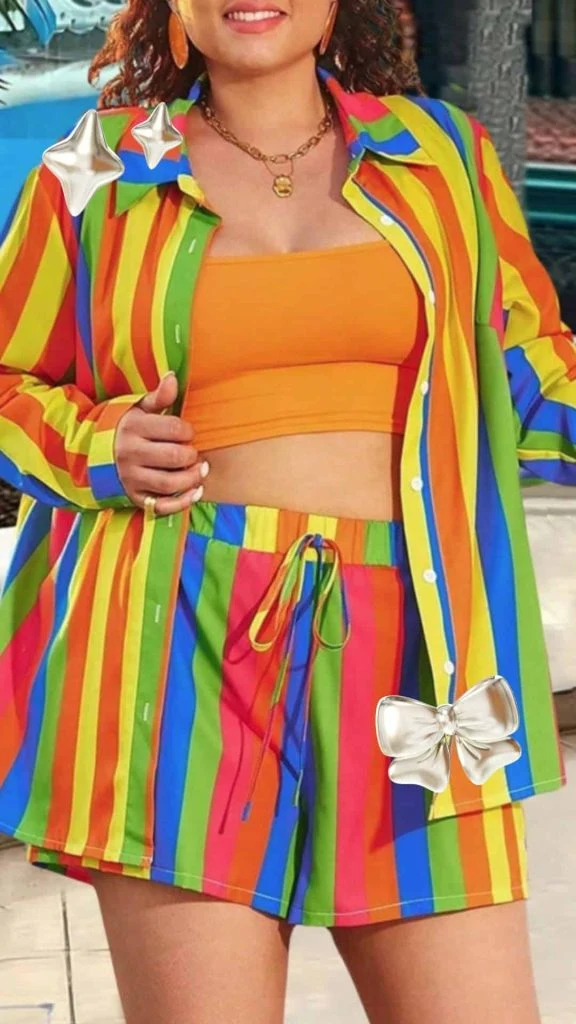 plus size rainbow pride outfit