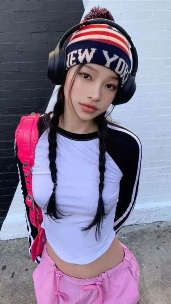 aesthetic beanie with headphones outfits