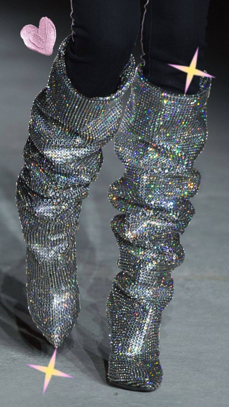 Put Rhinestone On Boot 18 GLITTER BOOTS outfits 2026! How to wear rhinestone boots?