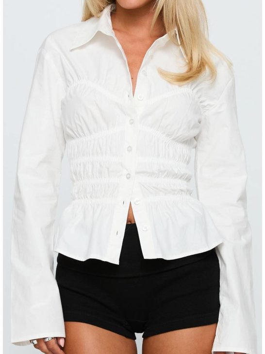white button down shirt