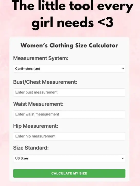 What dress size am I?! Clothing size generator❤️👇🏼
