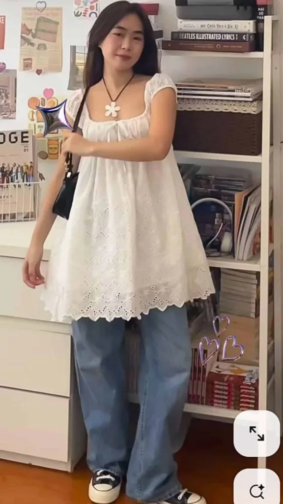 babydoll dress over jeans