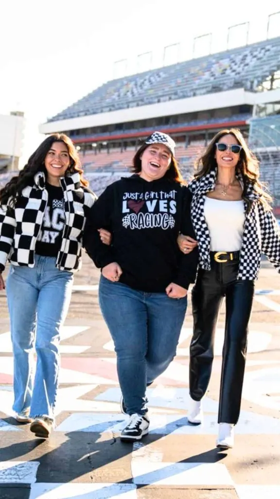 checkerboard  grand prix outfits