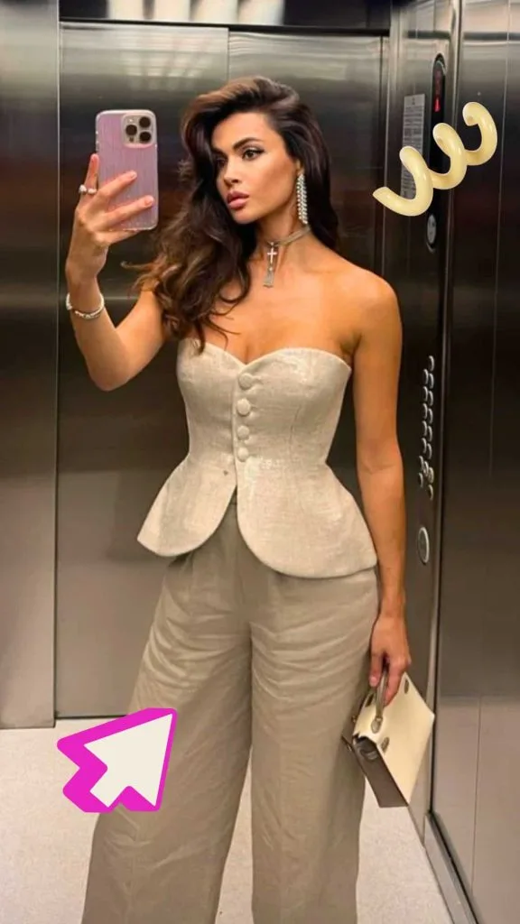 what to wear with tube top monochrome